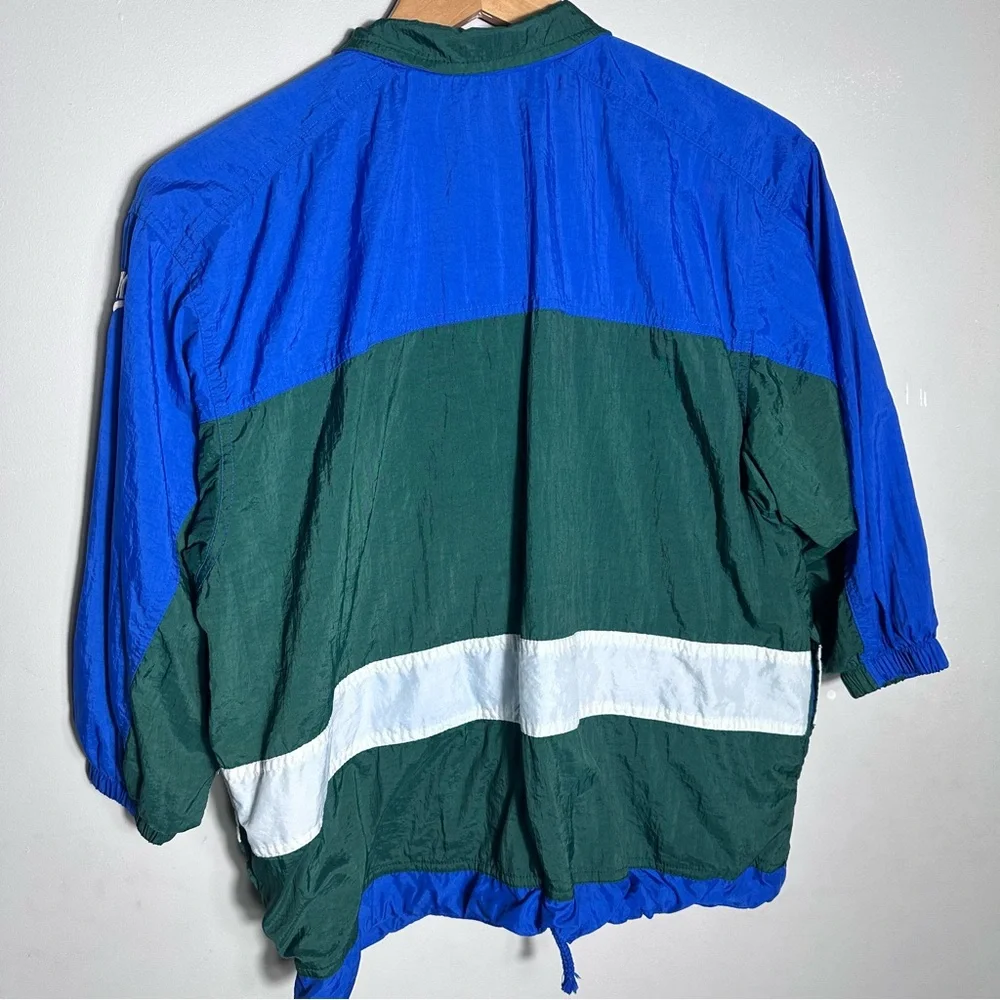 90s Vintage Nike Kids Blue and Green Colorblock windbreaker jacket